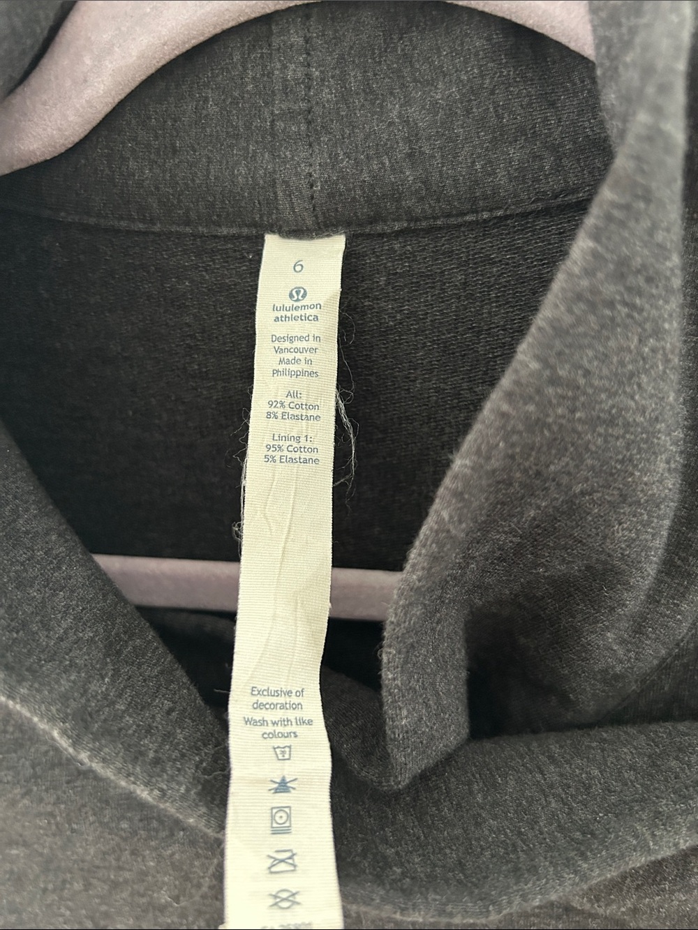 lululemon athletica Coast Wrap II Women's 6 Charcoal Gray Cowl Neck Yoga Jacket - Picture 2 of 14